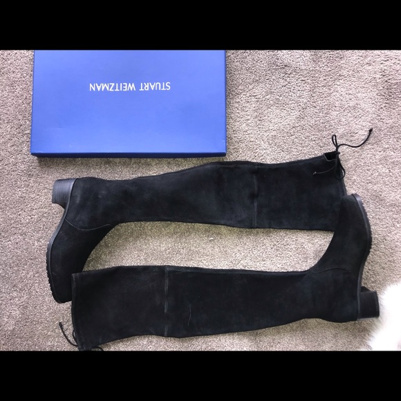 SW thigh-high low-heel boots - Picture 7 of 9